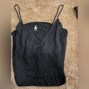 Large black crop top v